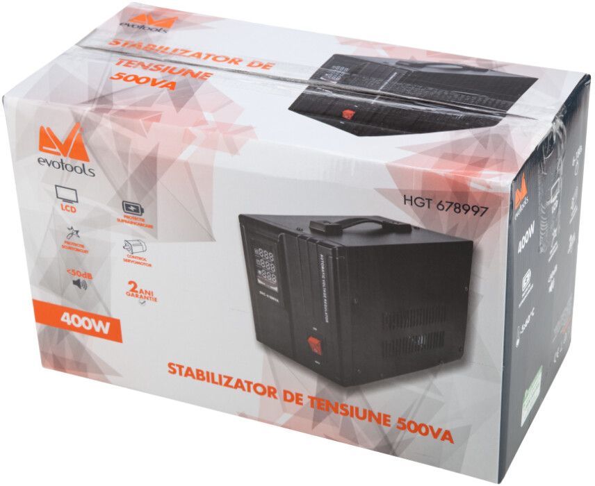 Stabilizator de Tensiune 500VA, LCD Display, Servomotor si Functie de Intarziere [2]