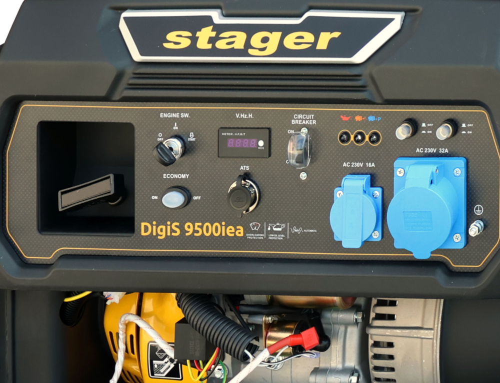 Stager DigiS 9500iea Generator digital invertor open-frame 9.5kW, monofazat, benzina, optional automatizare, autonomie pana la 16h [3]