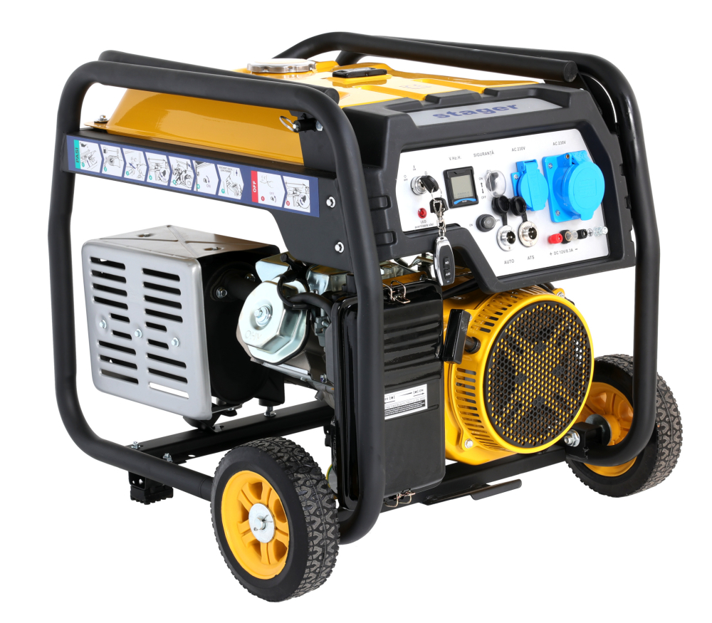 Stager FD 6500ER Automatic Generator curent monofazat, 230V, 5.5kW, benzina, conector ATS, multistart, autonomie pana la 20h [2]