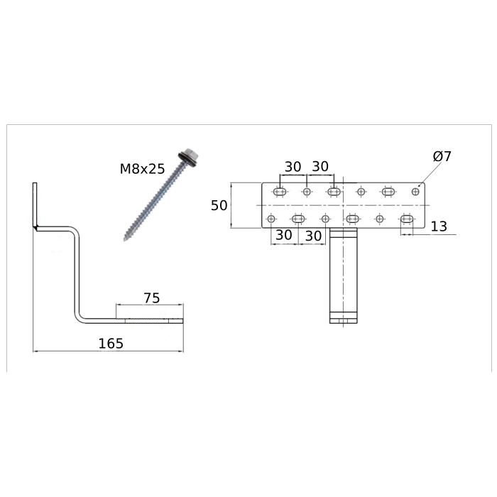 Suport Fixare Panou Fotovoltaic pe Acoperis cu Tigla Ceramica [4]