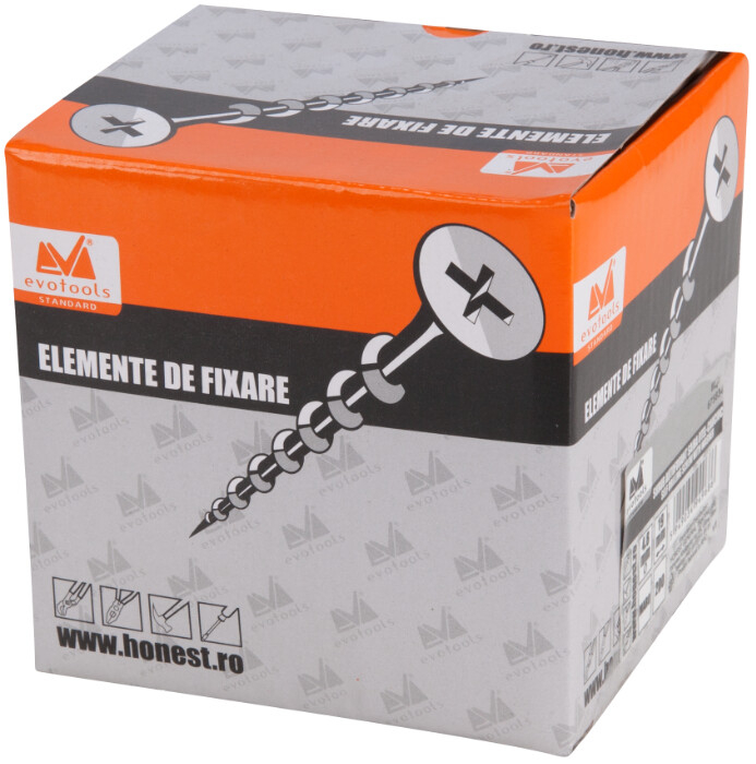 Surub Autoforant Rosu cu Varf Redus Filet pentru Lemn si Saiba EPDM [2]
