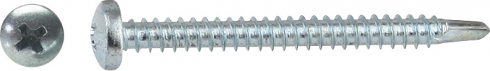 Surub Autoforant Zincat Alb Cap Bombat Cruciform - 500 Buc [1]