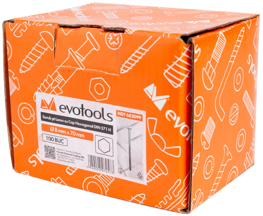 Surub Lemn cu Cap Hexagonal DIN 571 EvoTools - 1 S50 [4]