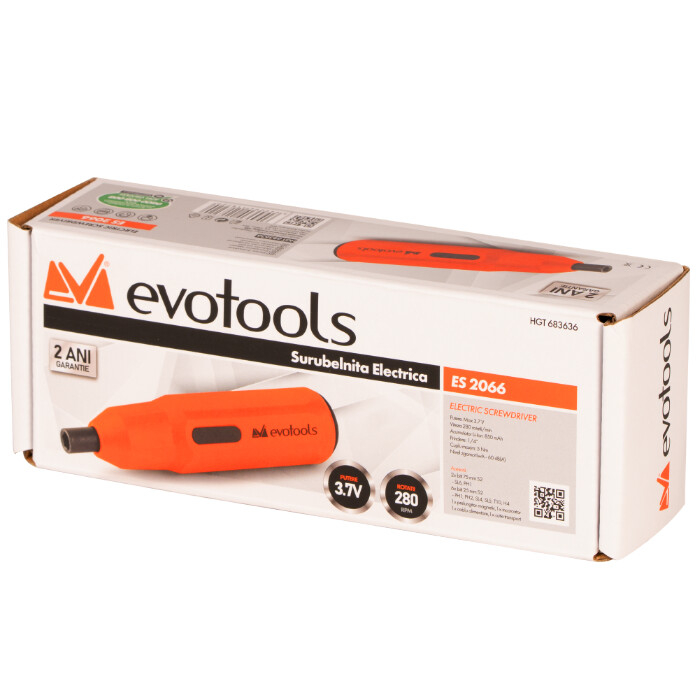Surubelnita Electrica cu Acumulator si Accesorii ES2066 EvoTools [9]