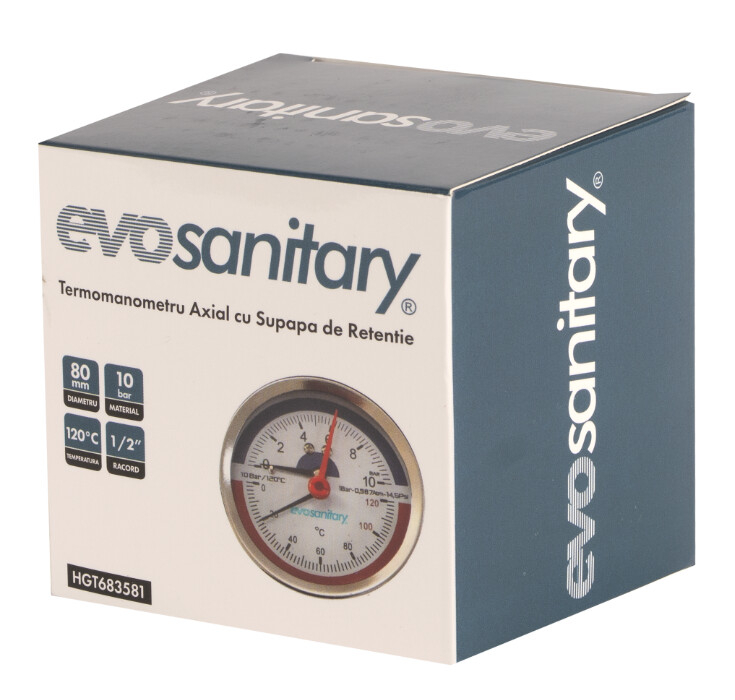 Termomanometru Axial cu Supapa de Retentie Evosanitary [2]