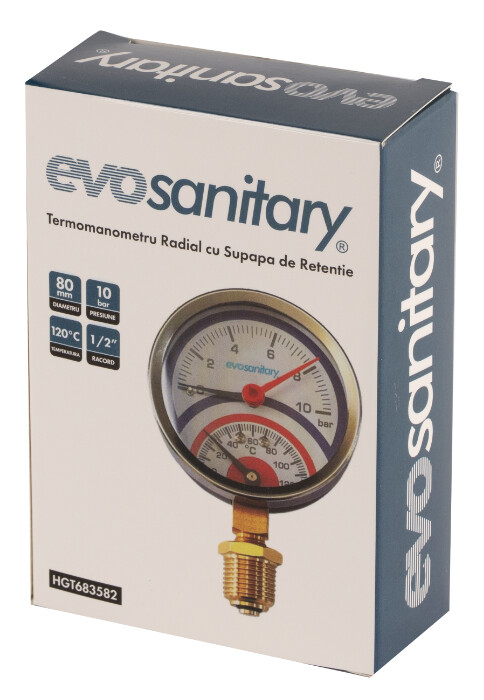 Termomanometru Radial cu Supapa de Retentie Evosanitary [2]
