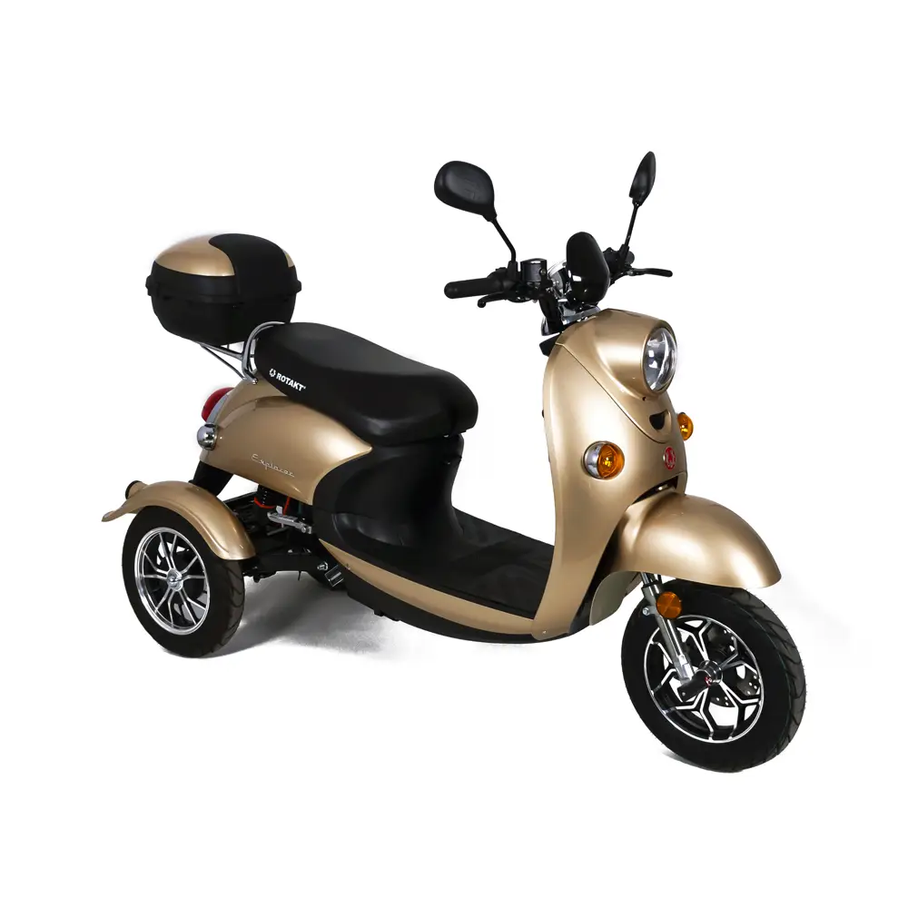 Triciclu Electric Rotakt Explorer Motor 1000W Viteză 25 km/h Autonomie 45 km Baterie plumb-acid 60V 20Ah Greutate maximă 251kg, Fără permis [1]