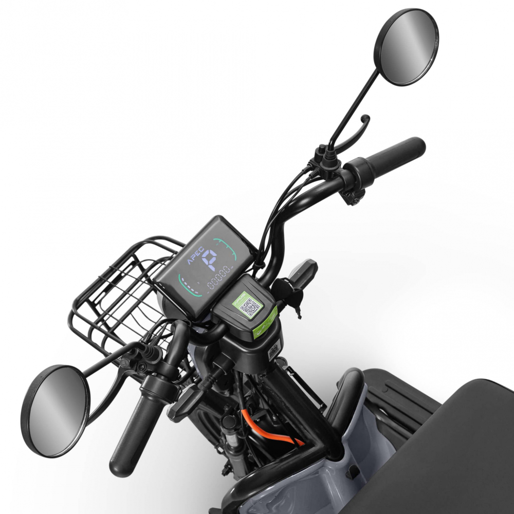 Triciclu electric Voltarom APM5, 60V, 20 AH, 1000W, fara permis, 25km/h, Gri, autonomie pana la 40km [7]