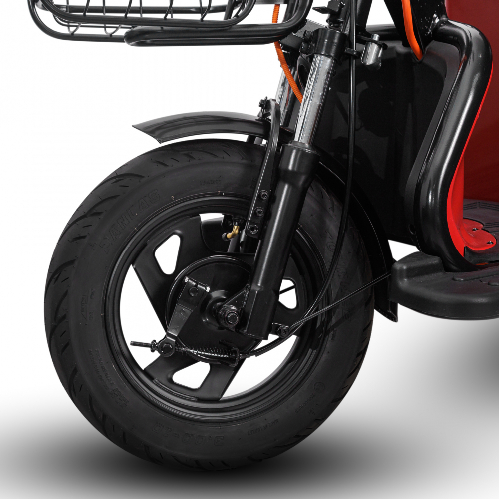 Triciclu electric Voltarom APM5, 60V, 20 AH, 1000W, fara permis, 25km/h, Rosu, autonomie pana la 40km [4]