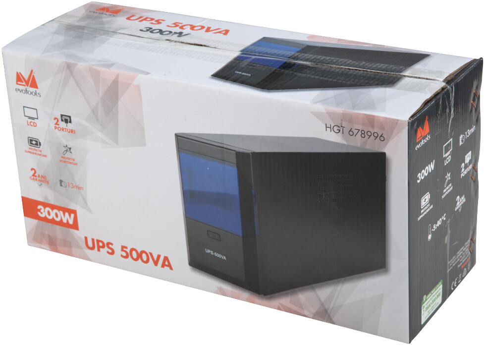 UPS 500VA/300W 2 Porturi si Display LCD [2]
