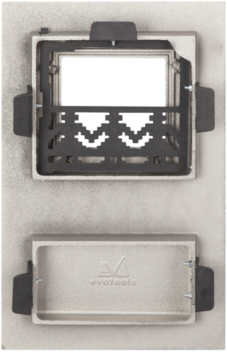 Usa Soba Monobloc cu Geam Motive Romanesti Nichelata - Inaltime usa 475 mm Latime usa 295 mm [2]
