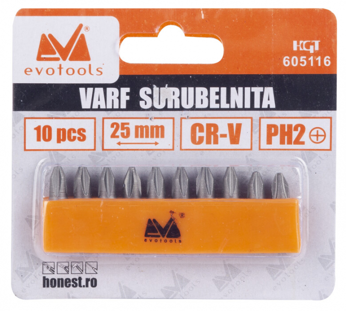 Varf Surubelnita Cr-V pt Amprenta Philips-10 buc [2]