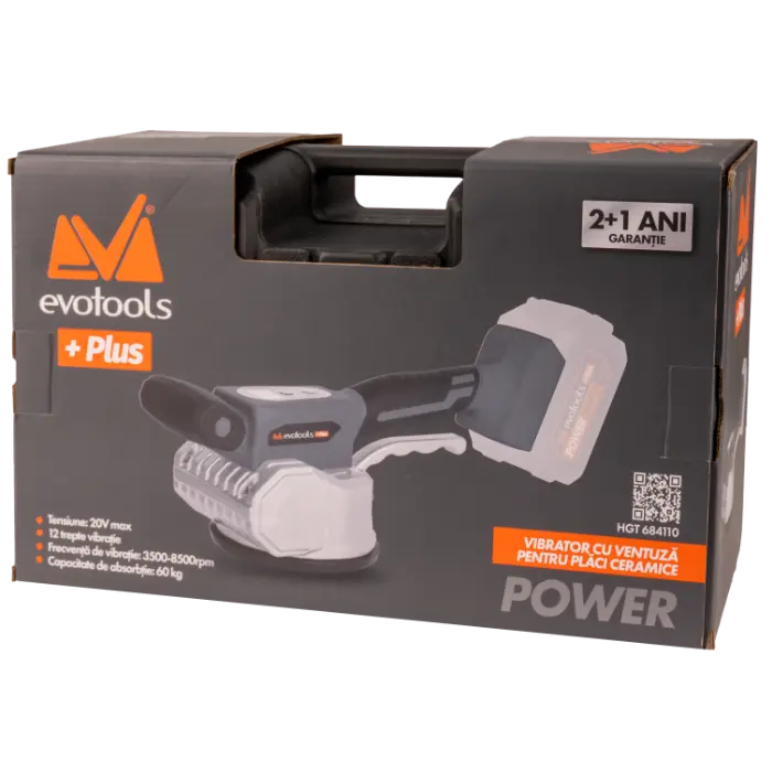 Vibrator cu Ventuza pentru Placi Ceramice fara Acumulator si Incarcator MAX 20V POWER EvoTools +Plus [2]