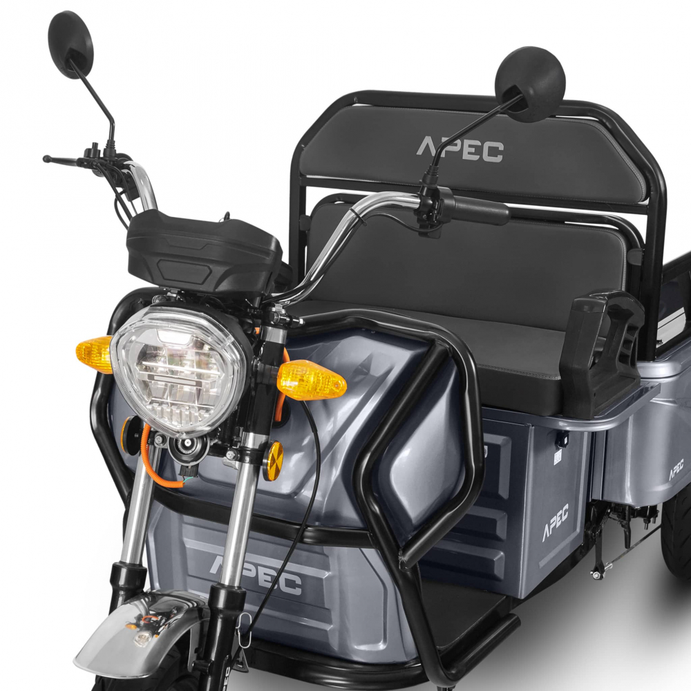 Triciclu Electric Voltarom, APT4, Fara Permis, viteza maxima 25 km pe ora, 1000W, Gri autonomie pana la 41 km [3]