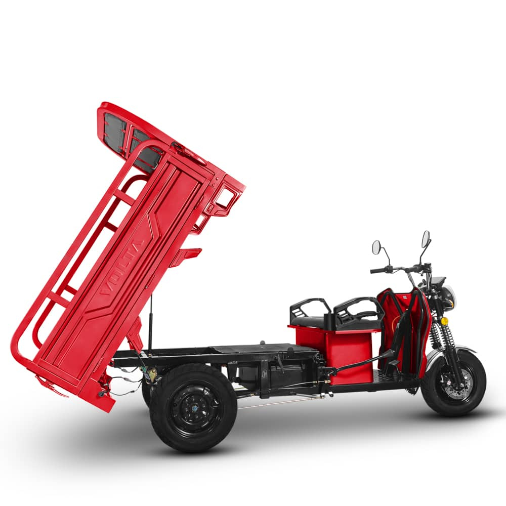 Voltarom Hercules, Motor 3900W, 72V, 45Ah, viteza maxima 45 km pe ora, pana la 50km autonomie, Cu Permis, Triciclu Electric, Rosu [5]