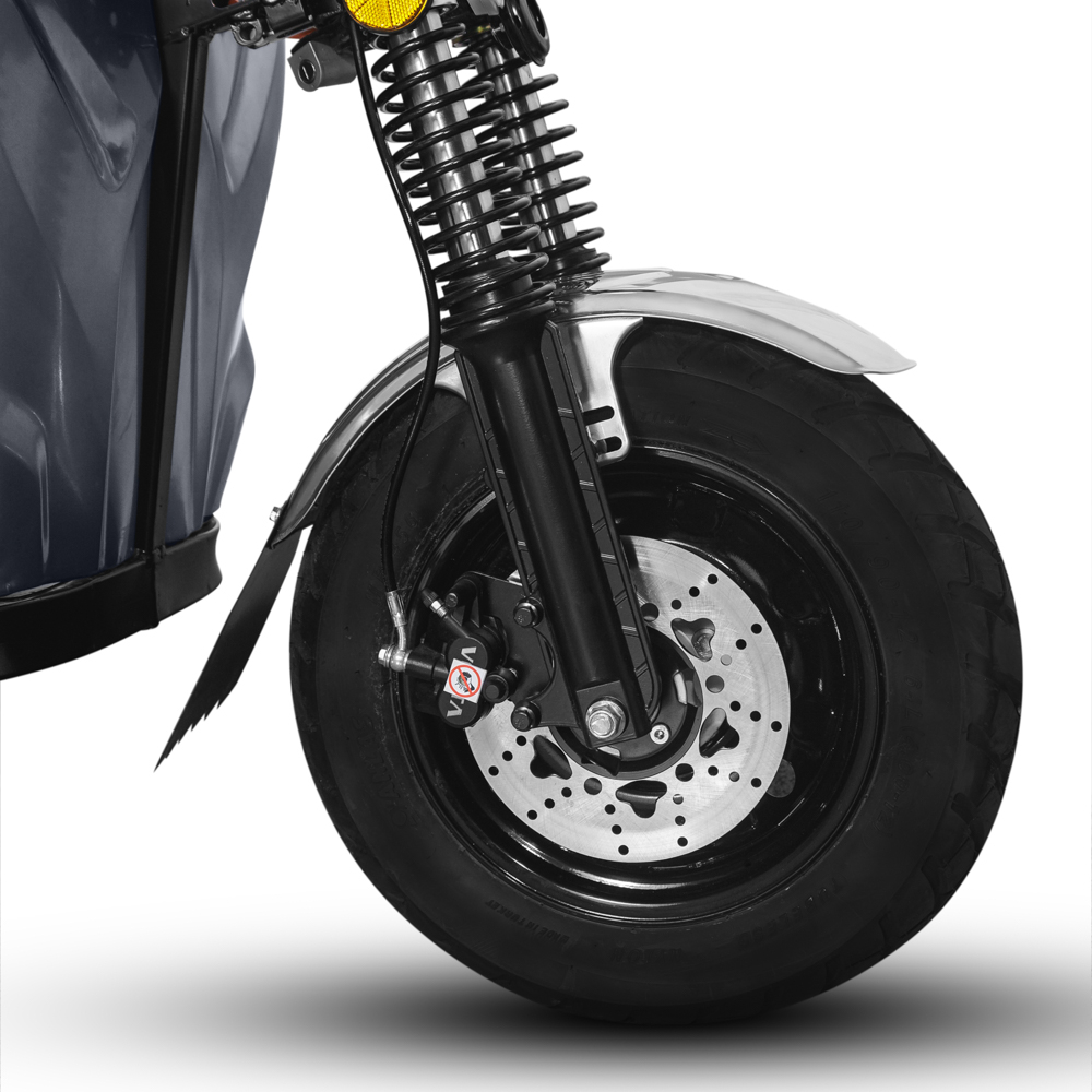 Voltarom Hercules, motor 3900W, 72V, 45 AH, viteza maxima 45 km pe ora, pana la 50km autonomie, Cu Permis, Triciclu Electric Tuk Tuk, Gri [5]