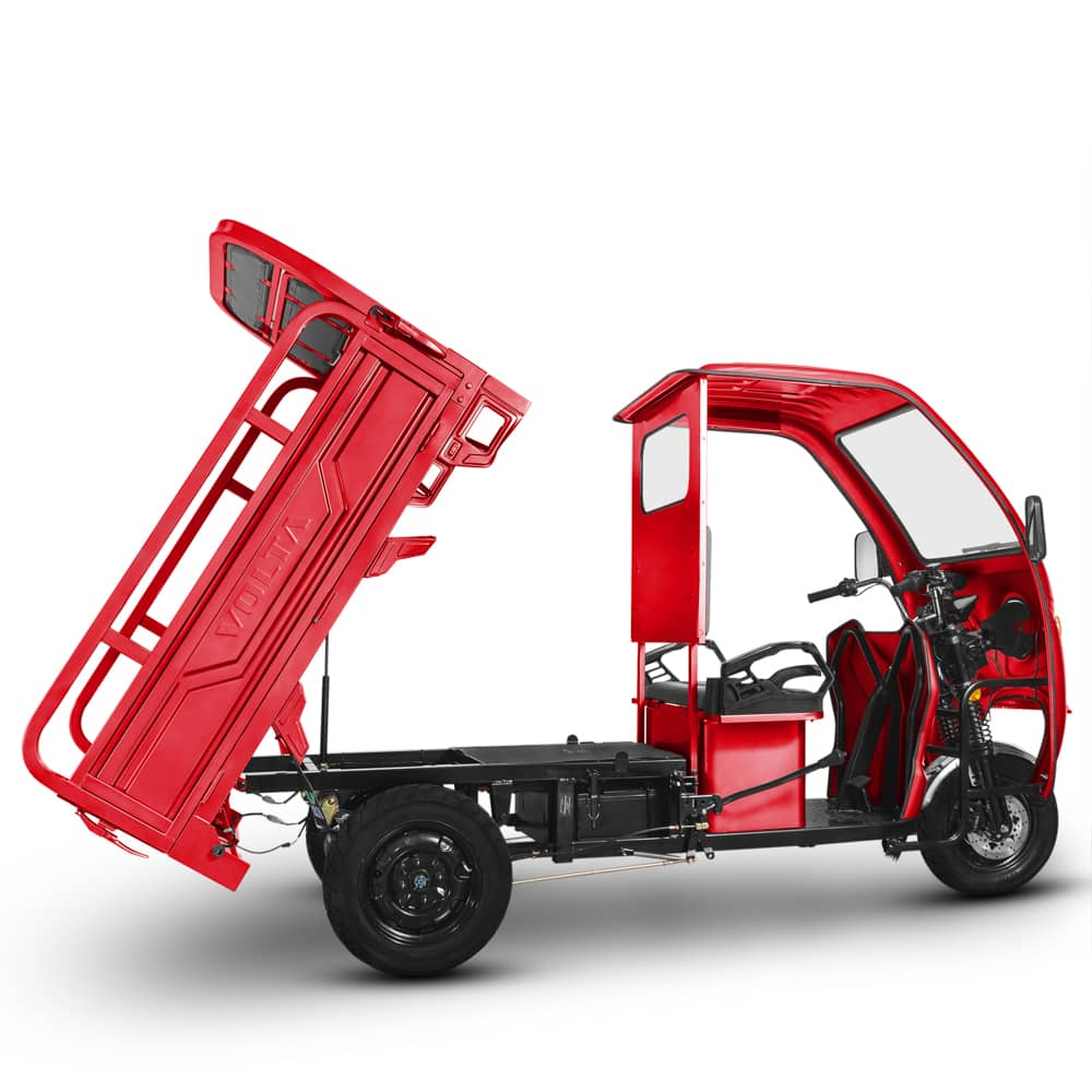 Voltarom Hercules motor 3900W, 72V, 120Ah, 120Km autonomie, viteza maxima 25 km pe ora, FARA Permis, Triciclu Electric Tuk Tuk, Cu Cabină, Rosu [8]
