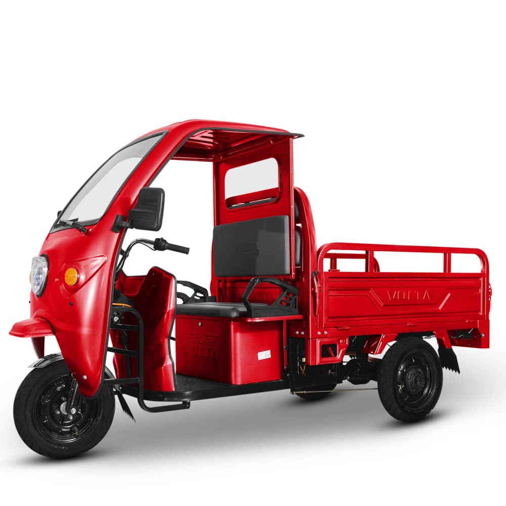 Voltarom Hercules motor 3900W, 72V, 120Ah, 120Km autonomie, viteza maxima 25 km pe ora, FARA Permis, Triciclu Electric Tuk Tuk, Cu Cabină, Rosu [1]