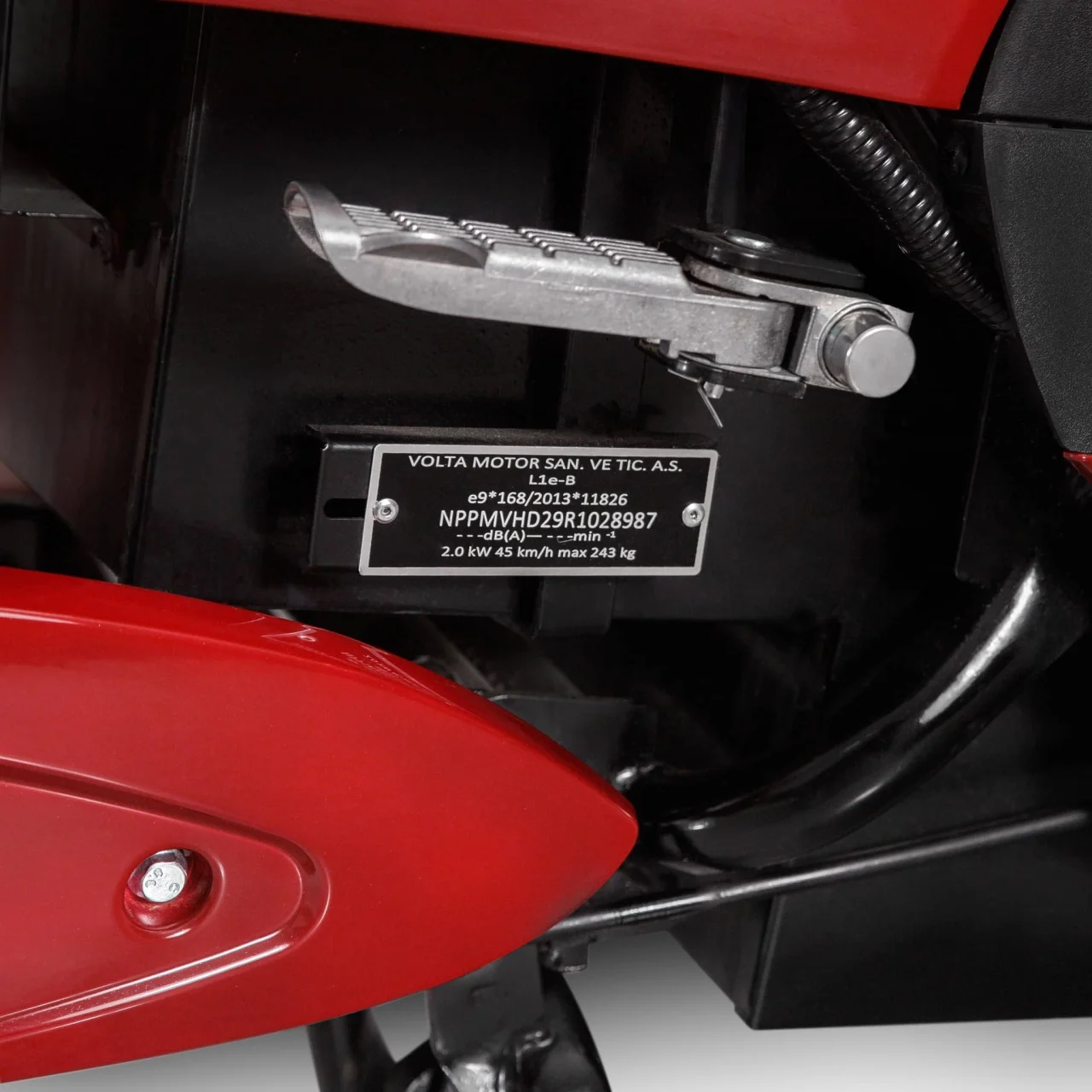 Voltarom S2, motor 2000W, viteza maxima 45 km pe ora, autonomie pana la 60 km, Scuter Electric cu Permis, visiniu [11]
