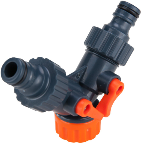 Gradina & gospodarie - Adaptor Y Furtun cu Clapeta EvoTools - Diametru Intrare 3/4 inch - 1 Buc