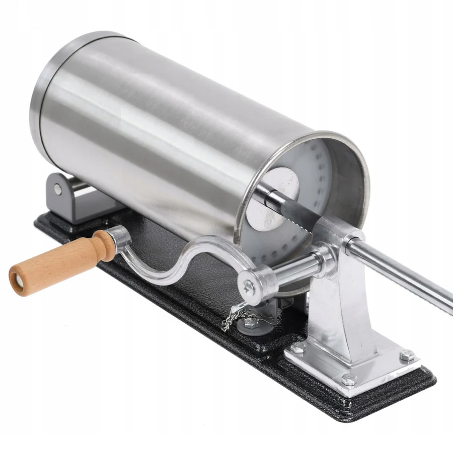 Aparat de umplut cârnați / Cârnățar orizontal, inox, 4 kg, 4 pâlnii incluse [3]