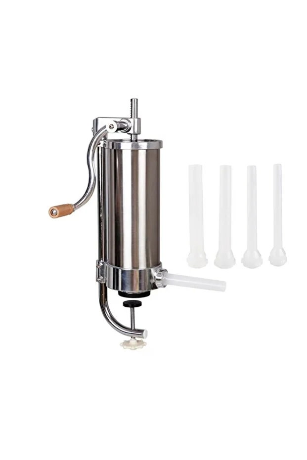 Aparate de facut carnati - Aparat umplut cârnați / Cârnățar vertical, inox, 3KG, 4 pâlnii incluse