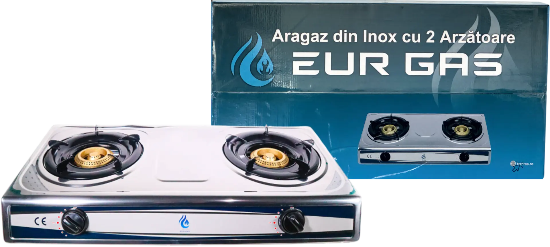 Ustensile gatit - Aragaz de Exterior EurGas din Inox 2 Arzatoare