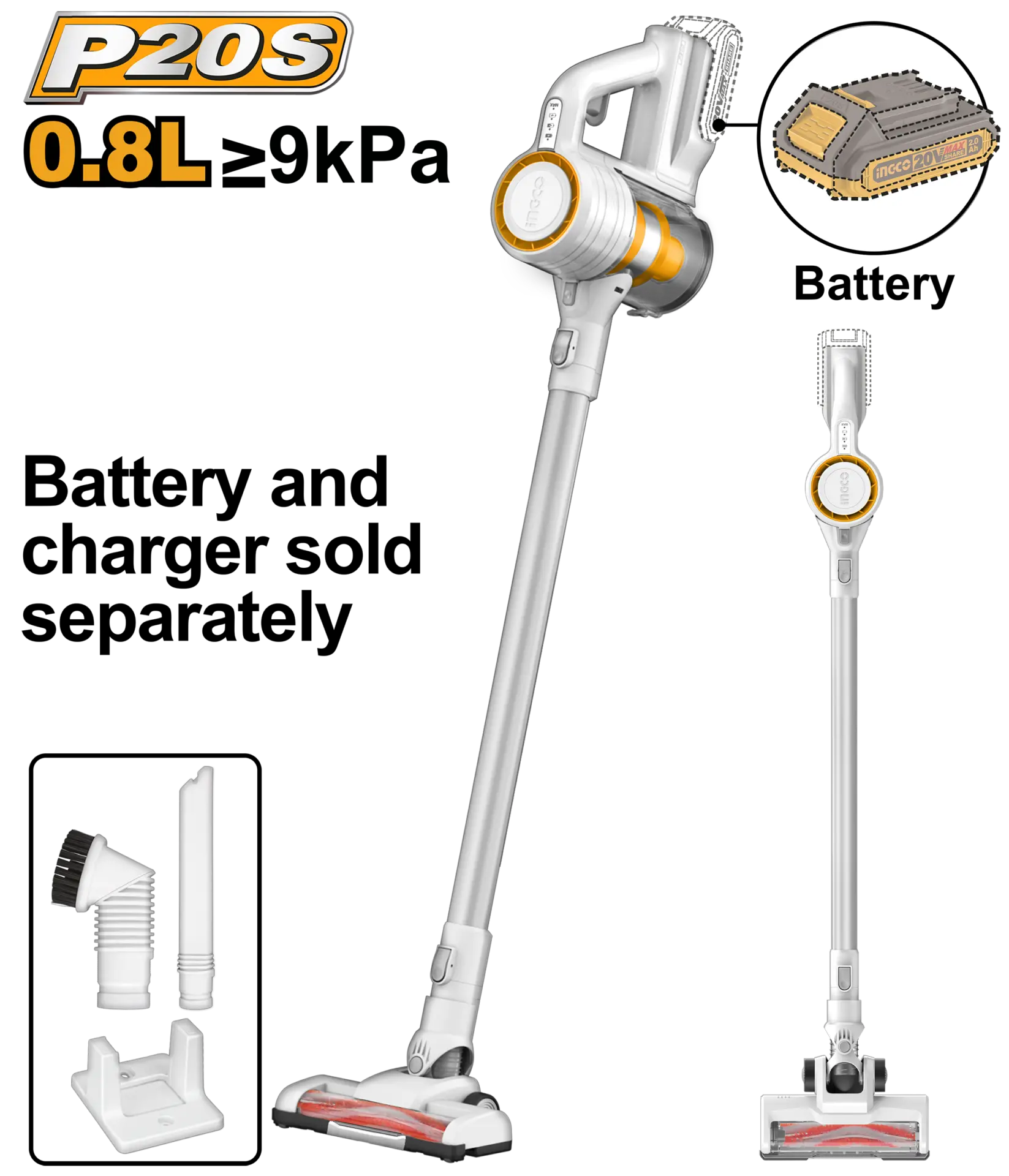 Electrocasnice - Aspirator Vertical 20V Fara Baterie