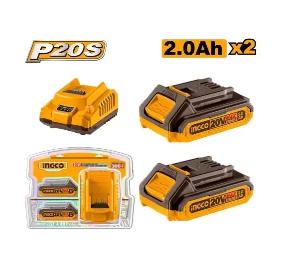 Scule & unelte - Baterie (Acumulator) 20V 2Ah Set 2 buc cu Incarcator