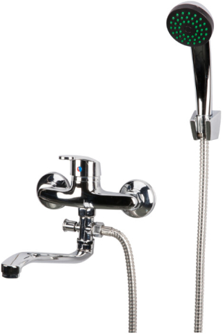 Baterii sanitare baie - Baterie Aqua Cada Pipa Lunga - Lungime baterie 230 mm Inaltime levier 95 mm Distanta conexiuni 147 +/- 15 mm