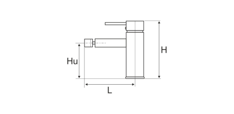 Baterie Bideu 4001 - Lungime baterie 150 mm Inaltime baterie 170 mm Inaltime utila 90 mm [1]