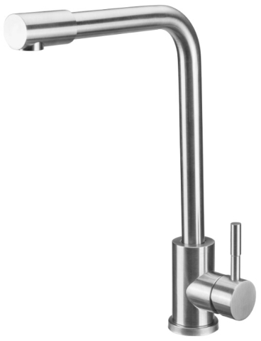 Sanitare - Baterie Bucatarie Lebada Tip L INOX 5001 - Lungime baterie 220 mm Inaltime maneta 95 mm Inaltime utila 310 mm Inaltime totala 340 mm