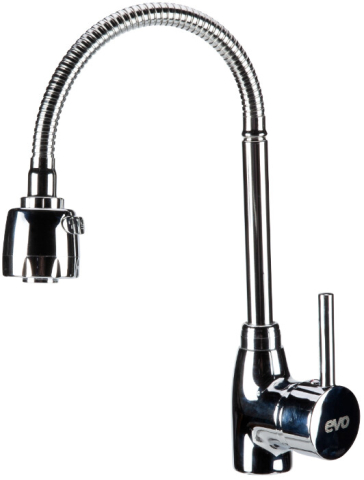 Sanitare - Baterie Bucatarie Pipa Flexibila si Dispersor 4001 - Lungime baterie 205 mm Inaltime baterie 70 mm Inaltime utila 190 mm Inaltime totala 330 mm