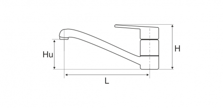 Sanitare - Baterie Delta Bucatarie - Lungime baterie 160 mm Inaltime levier 100 mm Inaltime utila 75 mm