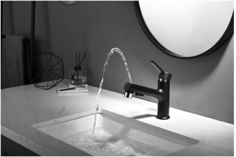 Baterie Lavoar 3 Functii Negru - Lungime baterie 135 mm Inaltime levier 195 mm Inaltime utila 100 mm [4]