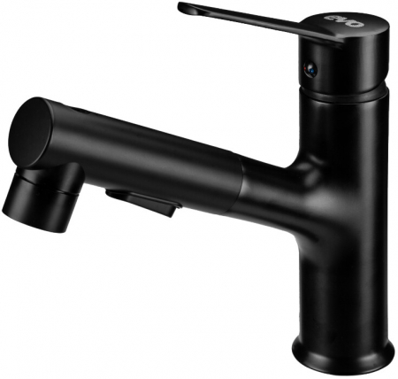 Baterii sanitare baie - Baterie Lavoar 3 Functii Negru - Lungime baterie 135 mm Inaltime levier 195 mm Inaltime utila 100 mm