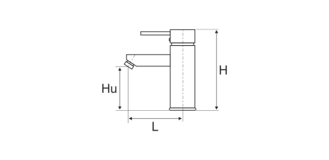 Baterii sanitare baie - Baterie Lavoar 4001 - Lungime baterie 100 mm Inaltime baterie 170 mm Inaltime utila 90 mm