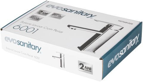 Baterie Lavoar 6001 Crom Periat - Lungime baterie 165 mm Inaltime levier 186 mm Inaltime utila 107 mm [1]