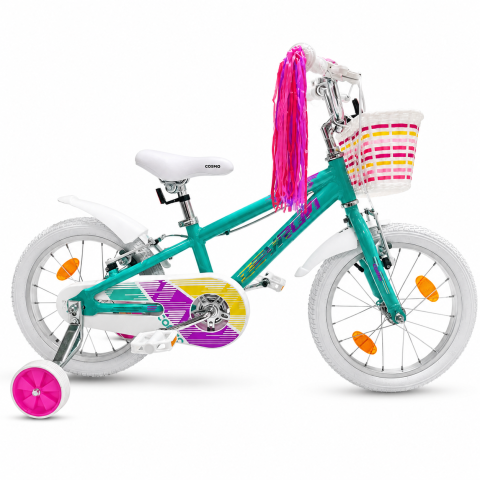 Scutere, ATV si Biciclete - Bicicleta Copii Devron Cosmo - 16 Inch, Turcoaz
