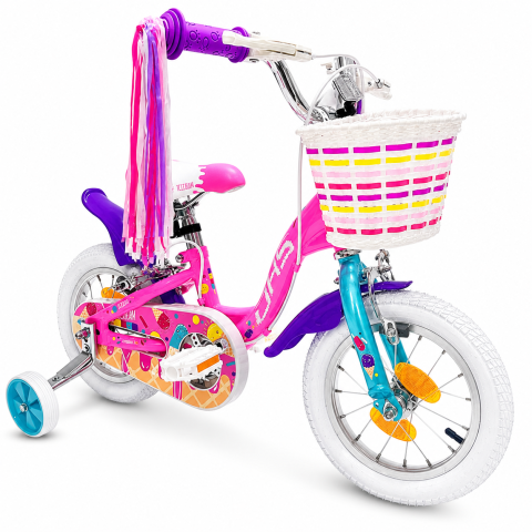 Bicicleta Copii DHS Icecream - 12 Inch, Roz [1]