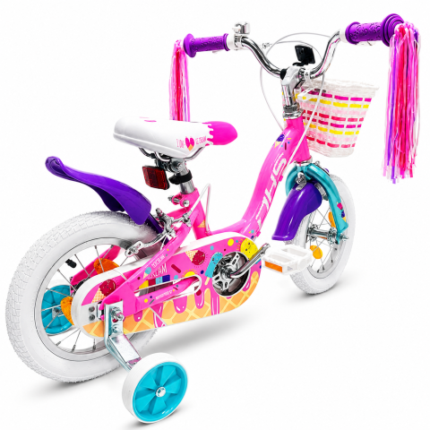 Bicicleta Copii DHS Icecream - 12 Inch, Roz [2]