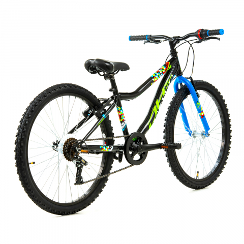Bicicleta Copii DHS Plasma - 24 Inch, Negru-Albastru [2]