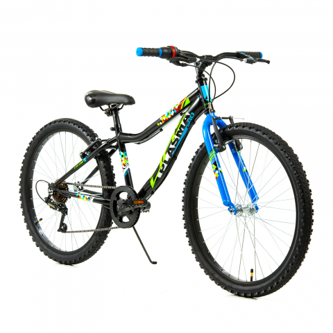 Bicicleta Copii DHS Plasma - 24 Inch, Negru-Albastru [1]
