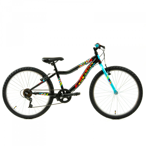 Biciclete copii - Bicicleta Copii DHS Plasma - 24 Inch, Negru-Roz