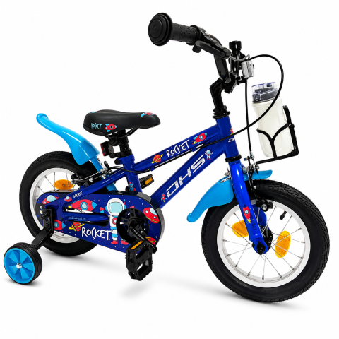 Bicicleta Copii DHS Rocket - 12 Inch, Albastru inchis [1]
