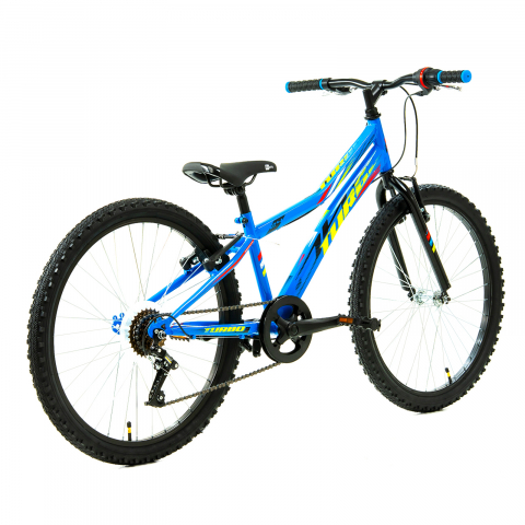 Bicicleta Copii DHS Turbo - 24 Inch, Albastru [2]