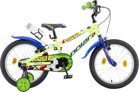 Biciclete copii - Bicicleta Copii Polar 2024 Football - 18 Inch, Verde-Albastru