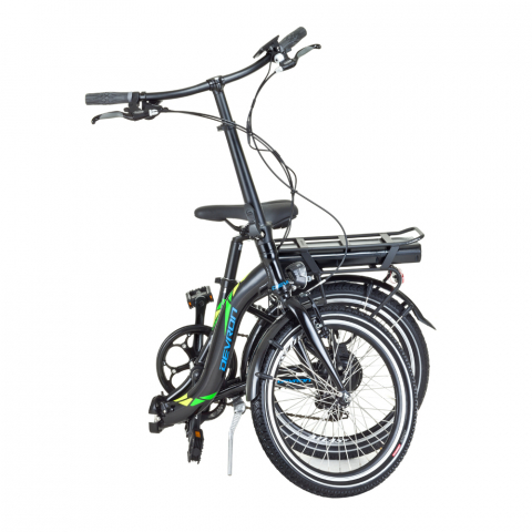 Bicicleta Electrica Pliabila Devron 20122 - 20 Inch, S, Negru/Albastru [3]