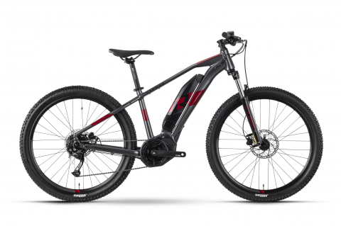 Bicicleta Electrica Raymon HardRay E 3.0 - 27.5 Inch, M, Gri-Rosu [1]