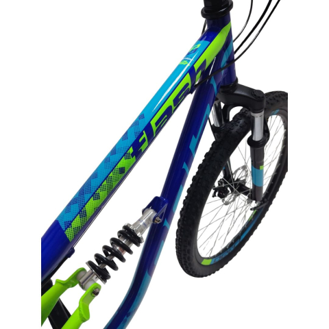 Bicicleta Full suspension DHS Polar Flash - 26 Inch, Albastru-Verde [4]